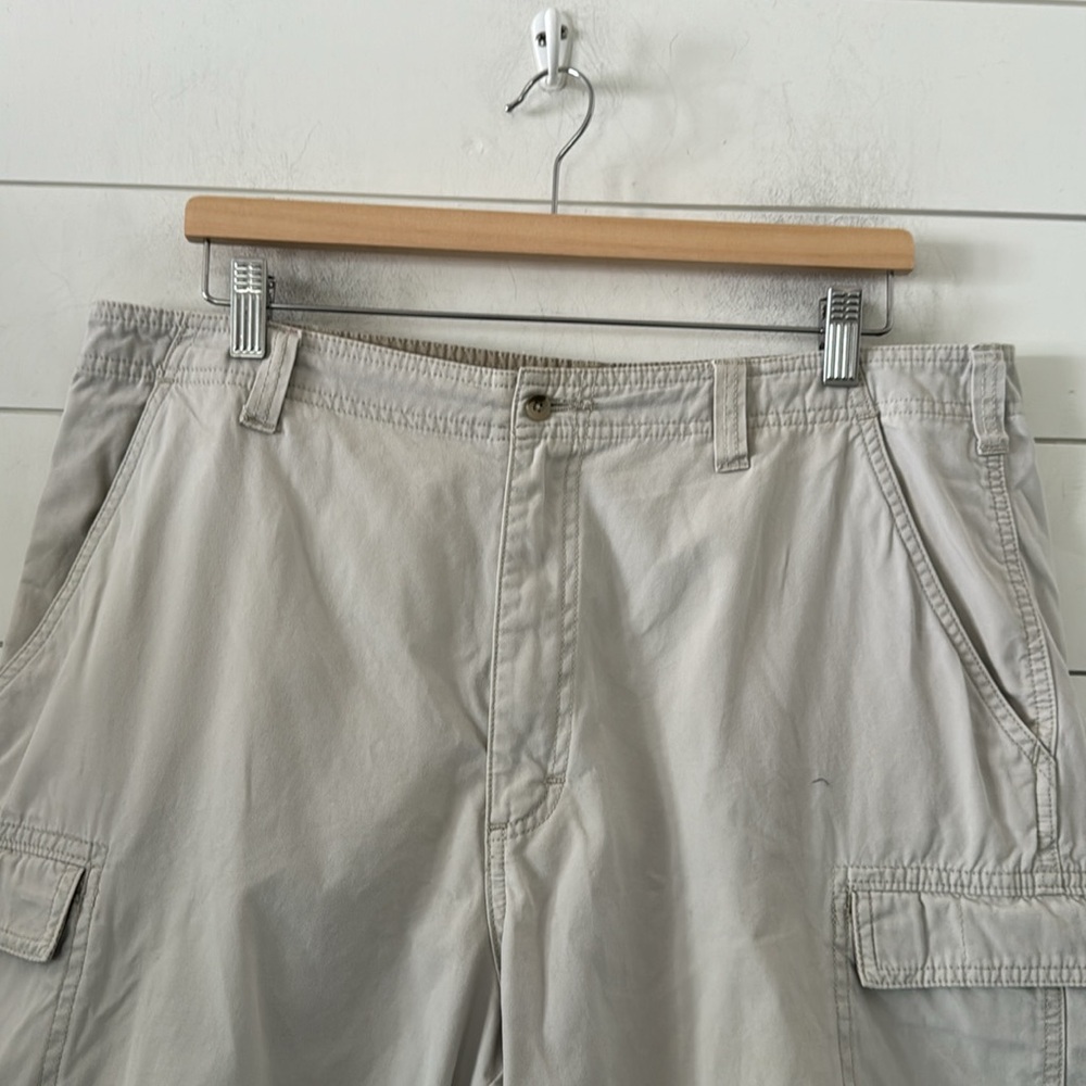 Vintage Cargo Woolrich W 36 Leg 8" Y2K 90’s Shorts Cotton Kahki - Picture 4 of 13